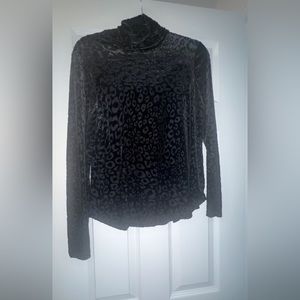 Black leopard shirt long sleeve
